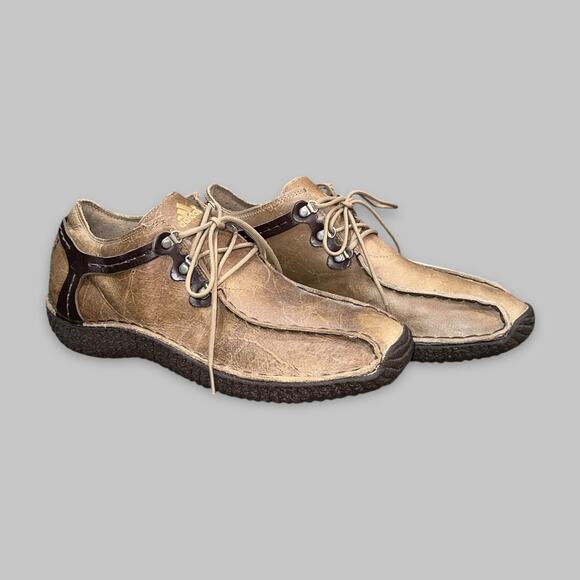 Vintage Adidas Brown Leather Anzo Low Casual Shoes - Men display picture 2